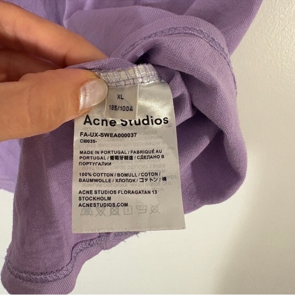 Acne Lavender Short Sleeve Tee - Picture 6 of 6